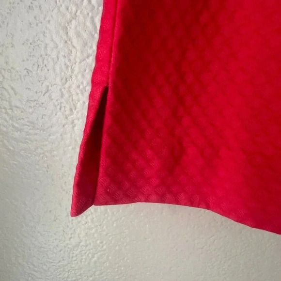 Lilly Pulitzer Annabelle Honeycomb Halter Top Island Coral white neckline sz 8 - Picture 4 of 8